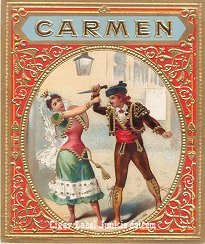Carmen cigar box label