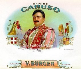 Caruso cigar box label