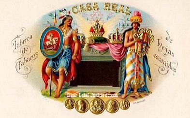 Casa Real cigar box label