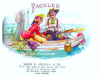 Tackled- cigar box label