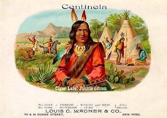 Centinela cigar box label