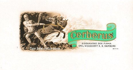 Cerberus-cigar box label