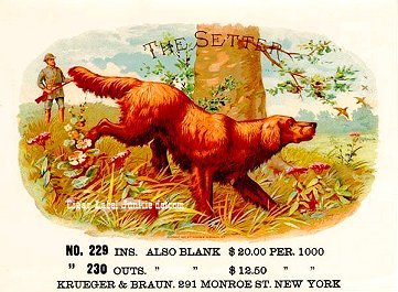 The Setter- cigar box label