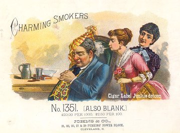 Charming Smokers- cigar box label