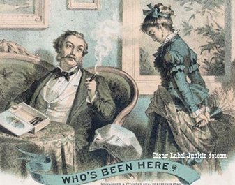 Who's Been Here- cigar box label