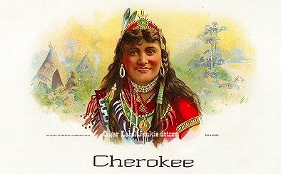 Cherokee cigar box label