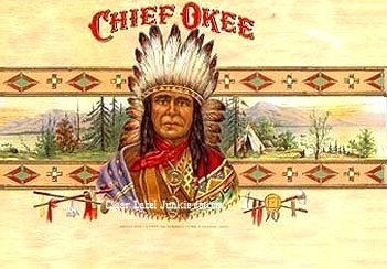 Chief Okee cigar box label