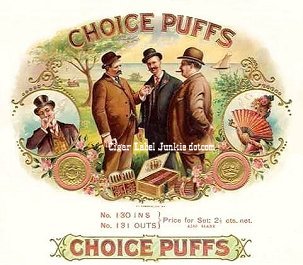 Choice Puffs- cigar box label