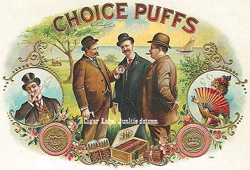 Choice Puffs-cigar box label