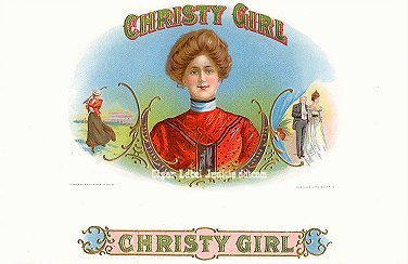 Christy Girl cigar box label
