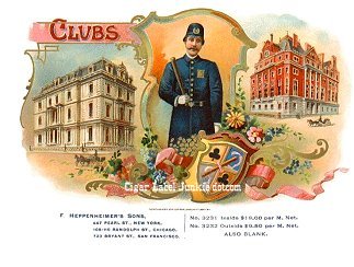 Clubs- cigar box label