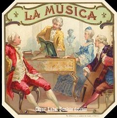 La Musica cigar box label