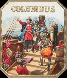 Columbus cigar box label