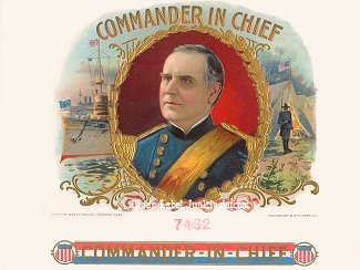 Commander in Chief cigar box label
