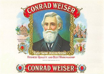 Conrad Weiser cigar box label