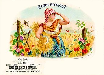 Corn Flower cigar box label