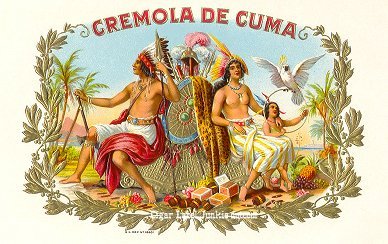Cremola De Cuma cigar box label