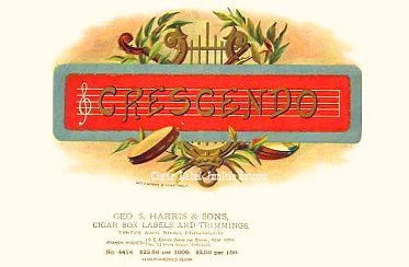 Crescendo cigar box label