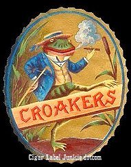 Croakers- cigar box label
