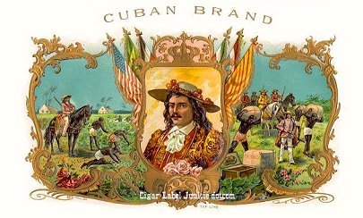 Cuban Brand cigar box label