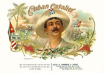 Cuban Cavalier cigar box label