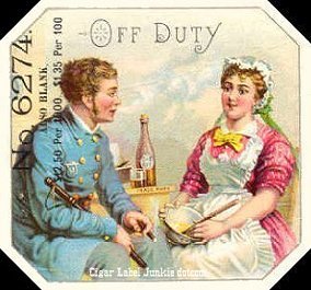 Off Duty- cigar box label