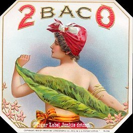 2 Bac O- cigar box label