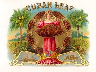 Cuban Leaf cigar box label