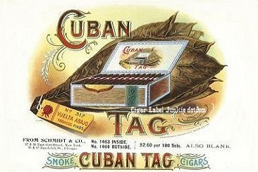 Cuban Tag cigar box label