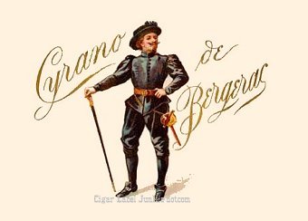 Cyrano DB cigar box label