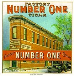 Factory #1- cigar box label