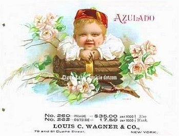 Azulado- cigar box label