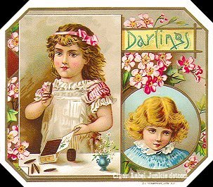 Darlings- cigar box label
