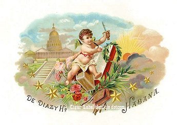 De Diaz YHo cigar box label