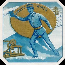 Direct Wires cigar box label