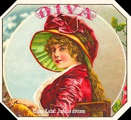 Diva cigar box label