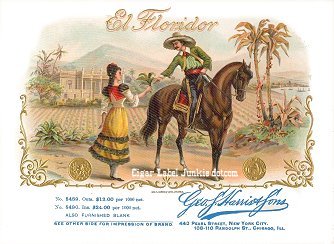 EL Floridor cigar box label