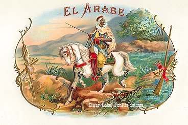 El Arabe cigar box label