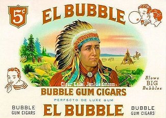 El Bubble cigar box label