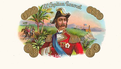El Captain General cigar box label