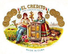 El Credito cigar box label
