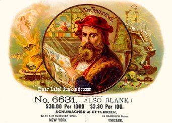 Fausto cigar box label