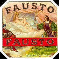 Fausto cigar box label