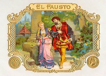 El Fausto cigar box label
