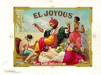 El Joyous cigar box label