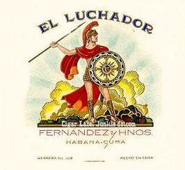 El Luchador cigar box label