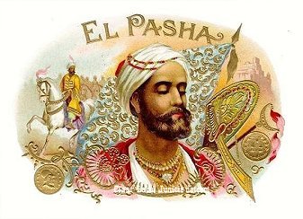 El Pasha cigar box label
