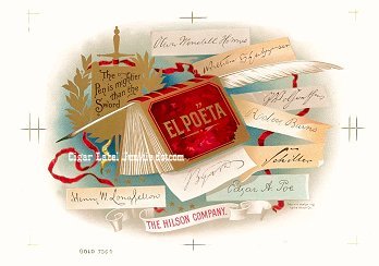 El Poeta cigar box label