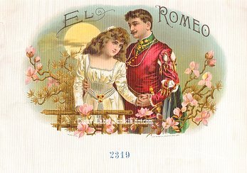 El Romeo cigar box label
