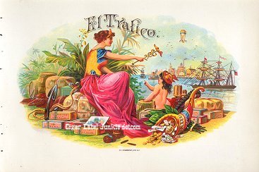 El Trafico cigar box label